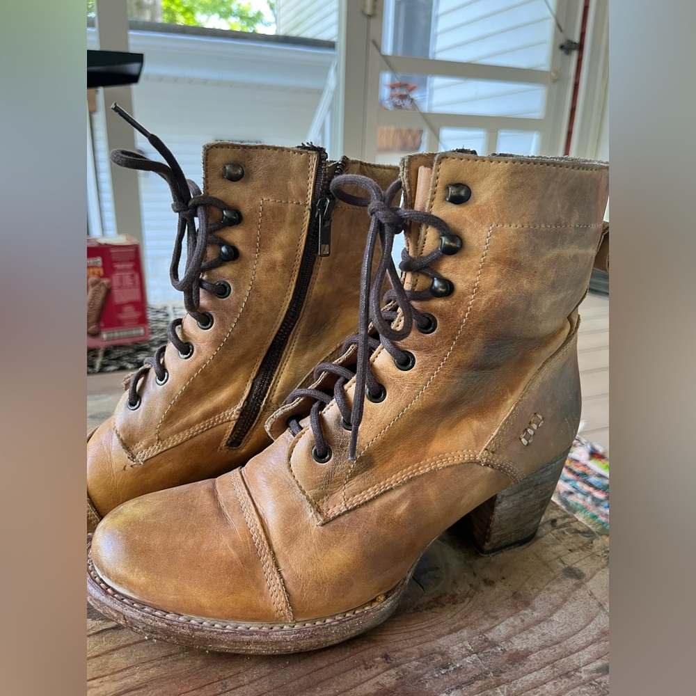 Bedstu Boot Lace Up Tan Rustic Size 11 - image 3